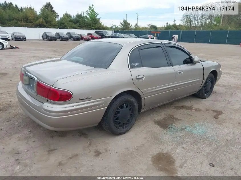 2000 Buick Lesabre Custom VIN: 1G4HP54K3Y4117174 Lot: 42232559