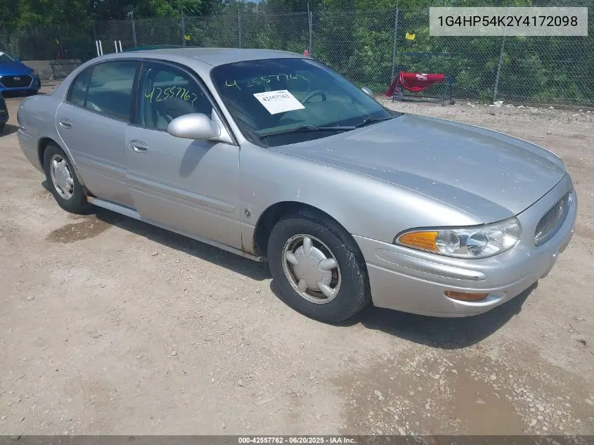 2000 Buick Lesabre Custom VIN: 1G4HP54K2Y4172098 Lot: 42557762