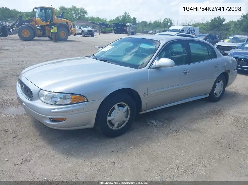 2000 Buick Lesabre Custom VIN: 1G4HP54K2Y4172098 Lot: 42557762