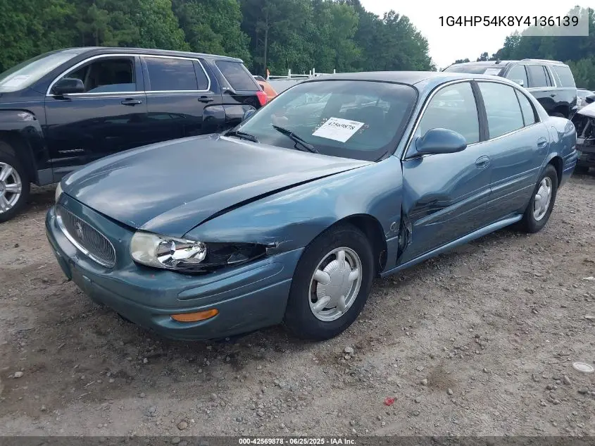 2000 Buick Lesabre Custom VIN: 1G4HP54K8Y4136139 Lot: 42569878