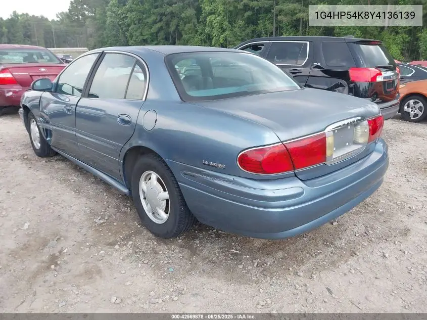 2000 Buick Lesabre Custom VIN: 1G4HP54K8Y4136139 Lot: 42569878