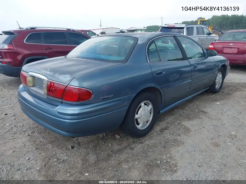 2000 Buick Lesabre Custom VIN: 1G4HP54K8Y4136139 Lot: 42569878