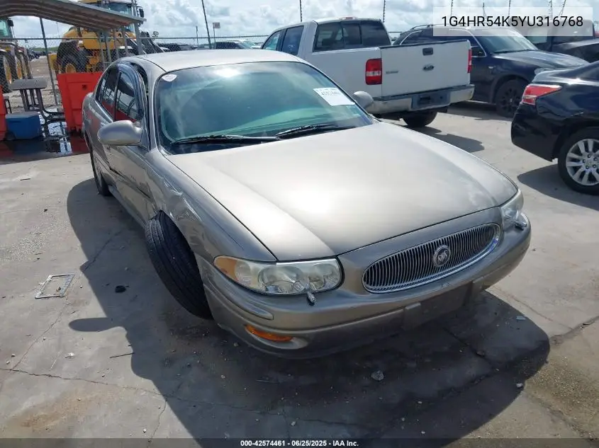 2000 Buick Lesabre Limited VIN: 1G4HR54K5YU316768 Lot: 42574461