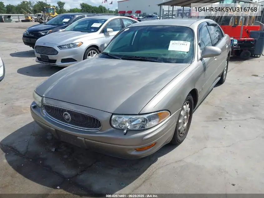 2000 Buick Lesabre Limited VIN: 1G4HR54K5YU316768 Lot: 42574461