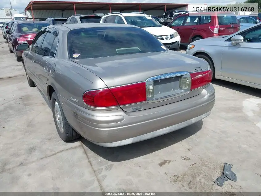 2000 Buick Lesabre Limited VIN: 1G4HR54K5YU316768 Lot: 42574461