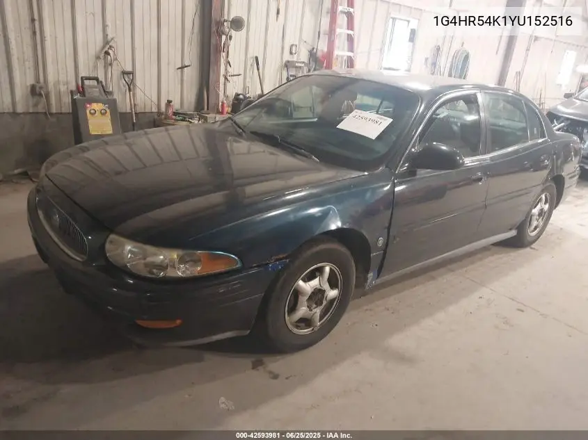 2000 Buick Lesabre Limited VIN: 1G4HR54K1YU152516 Lot: 42593981