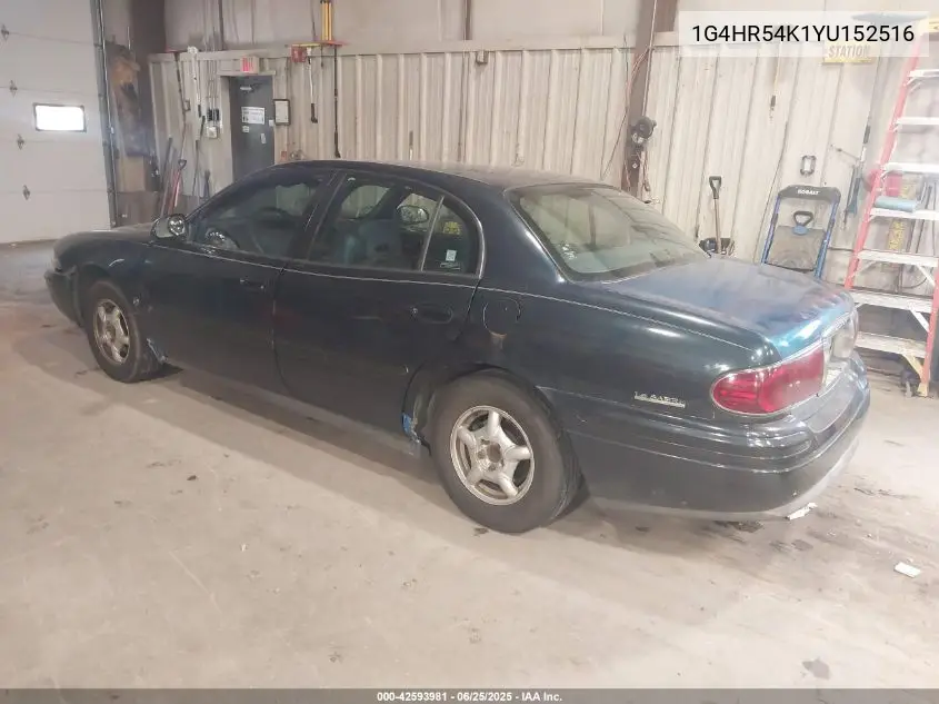 2000 Buick Lesabre Limited VIN: 1G4HR54K1YU152516 Lot: 42593981