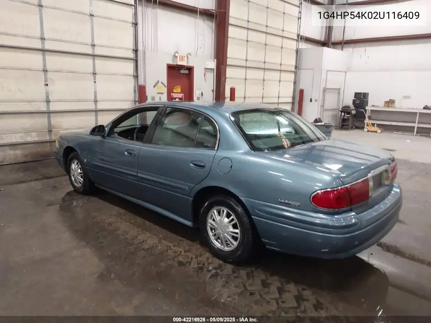 2002 Buick Lesabre Custom VIN: 1G4HP54K02U116409 Lot: 42216926