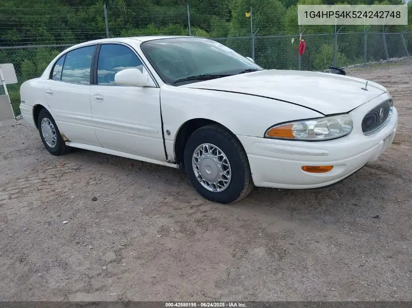 2002 Buick Lesabre Custom VIN: 1G4HP54K524242748 Lot: 42580195