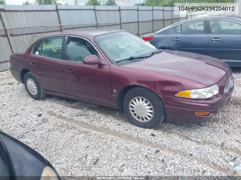 2003 Buick Lesabre Custom VIN: 1G4HP52K234204012 Lot: 42226511