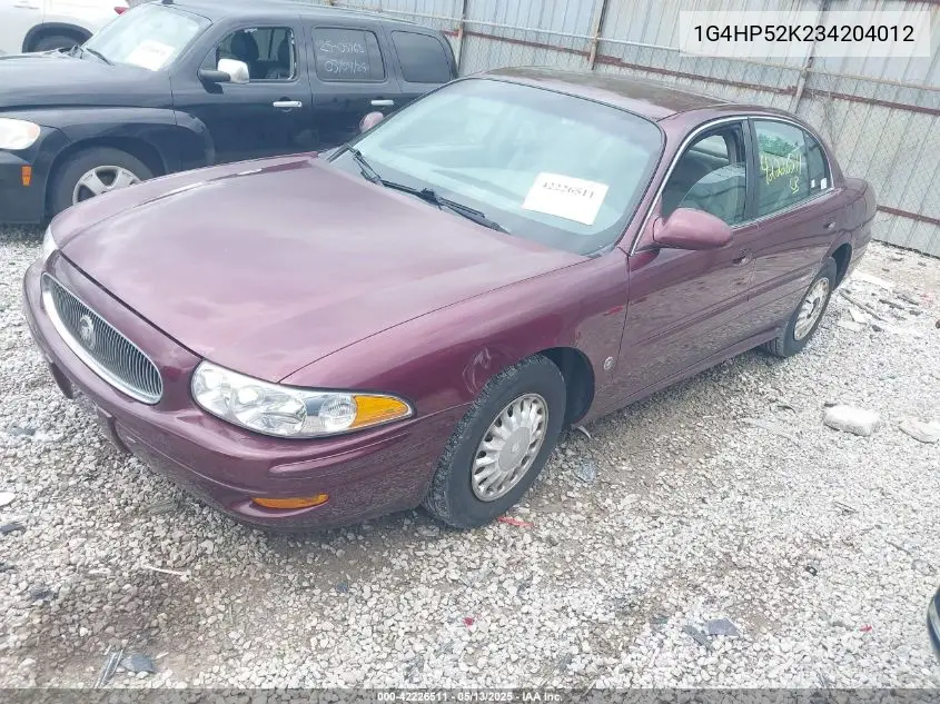 2003 Buick Lesabre Custom VIN: 1G4HP52K234204012 Lot: 42226511