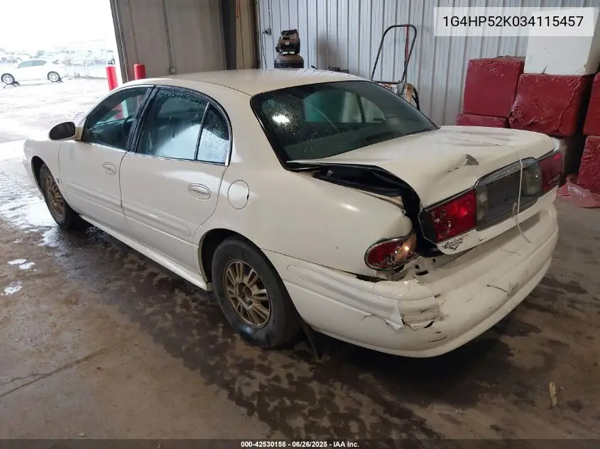 2003 Buick Lesabre Custom VIN: 1G4HP52K034115457 Lot: 42530158