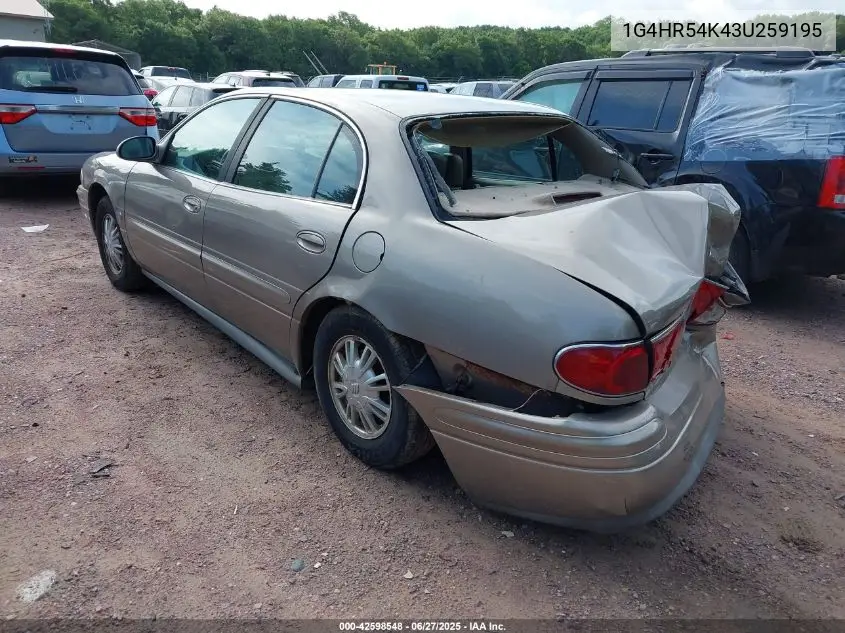 2003 Buick Lesabre Limited VIN: 1G4HR54K43U259195 Lot: 42598548