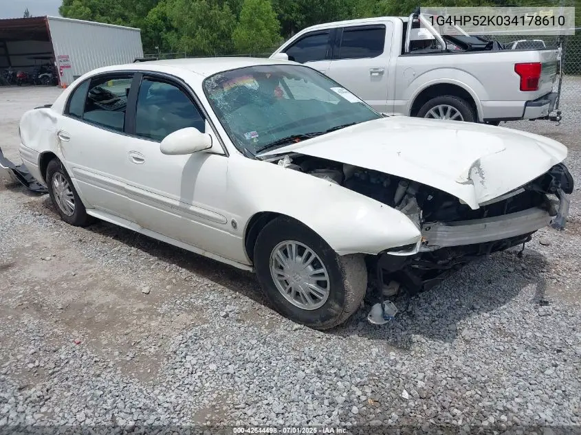 1G4HP52K034178610 2003 Buick Lesabre Custom