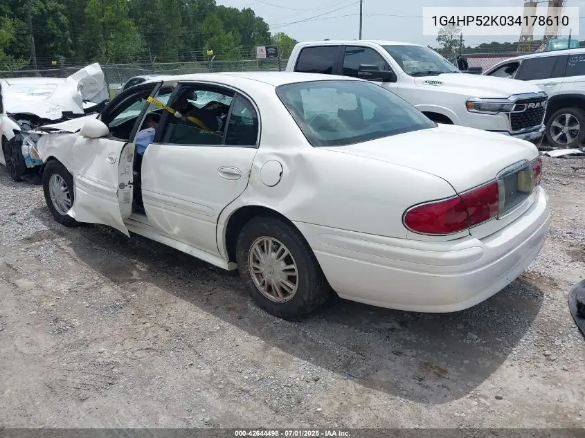 1G4HP52K034178610 2003 Buick Lesabre Custom