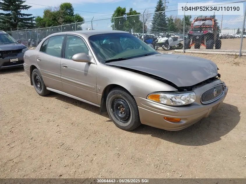 2004 Buick Lesabre Custom VIN: 1G4HP52K34U110190 Lot: 30064443