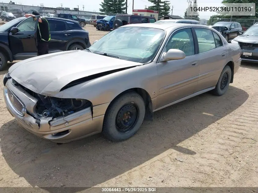2004 Buick Lesabre Custom VIN: 1G4HP52K34U110190 Lot: 30064443