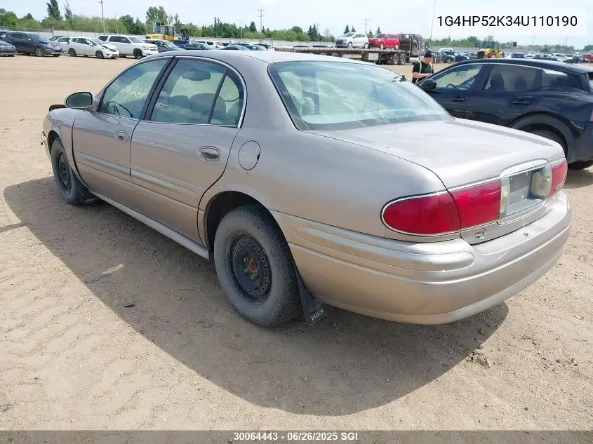 2004 Buick Lesabre Custom VIN: 1G4HP52K34U110190 Lot: 30064443