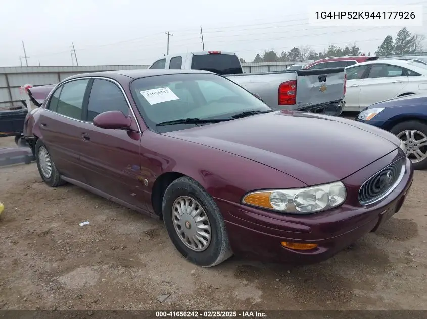 2004 Buick Lesabre Custom VIN: 1G4HP52K944177926 Lot: 41656242