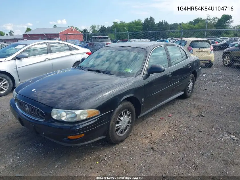 2004 Buick Lesabre Limited VIN: 1G4HR54K84U104716 Lot: 42214627