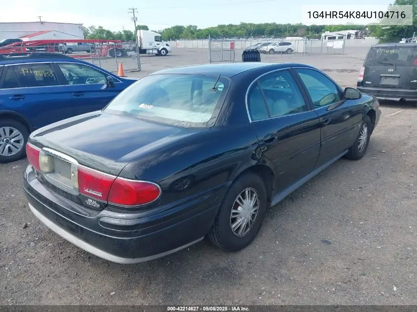 2004 Buick Lesabre Limited VIN: 1G4HR54K84U104716 Lot: 42214627