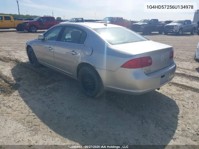 2006 Buick Lucerne Cxl VIN: 1G4HD57256U134978 Lot: 12280953