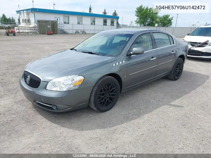 2006 Buick Lucerne Cxs VIN: 1G4HE57Y06U142472 Lot: 12333093