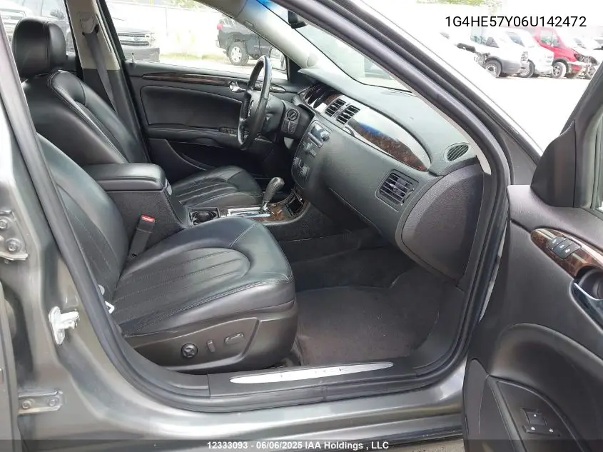 2006 Buick Lucerne Cxs VIN: 1G4HE57Y06U142472 Lot: 12333093
