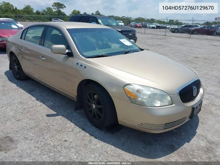 2006 Buick Lucerne Cxl VIN: 1G4HD57276U129670 Lot: 42219186