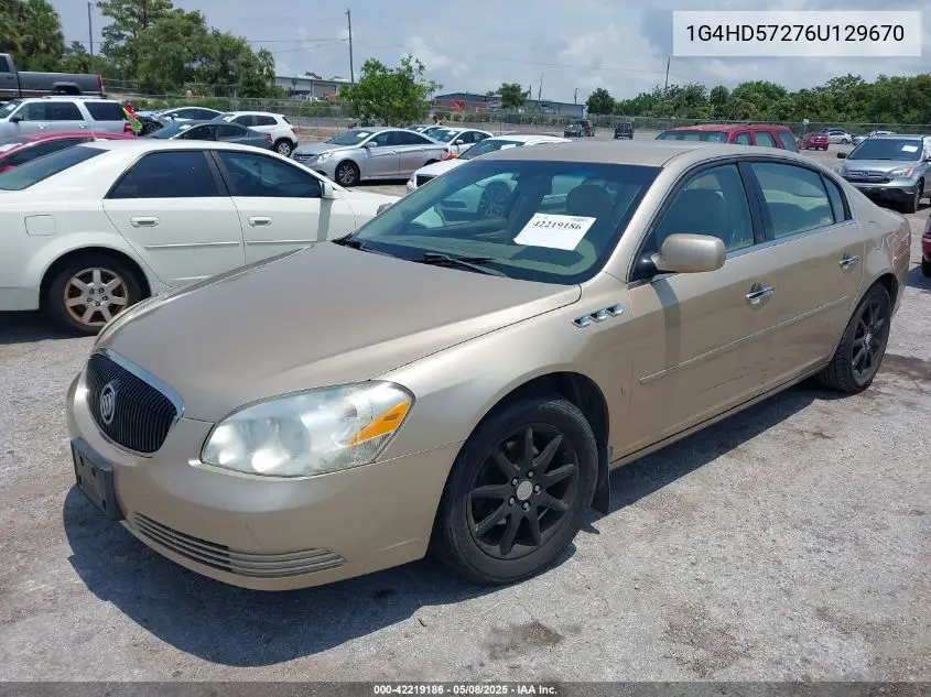 2006 Buick Lucerne Cxl VIN: 1G4HD57276U129670 Lot: 42219186