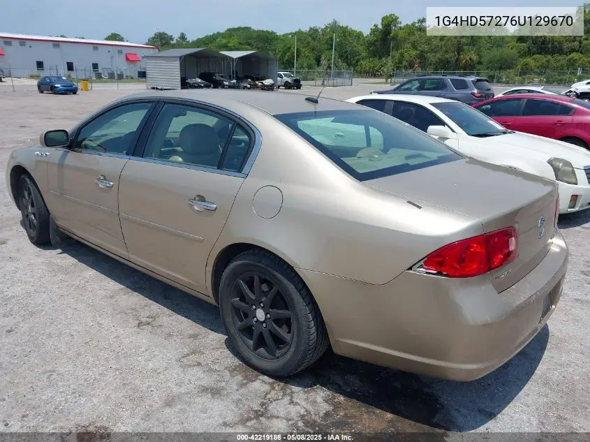 2006 Buick Lucerne Cxl VIN: 1G4HD57276U129670 Lot: 42219186