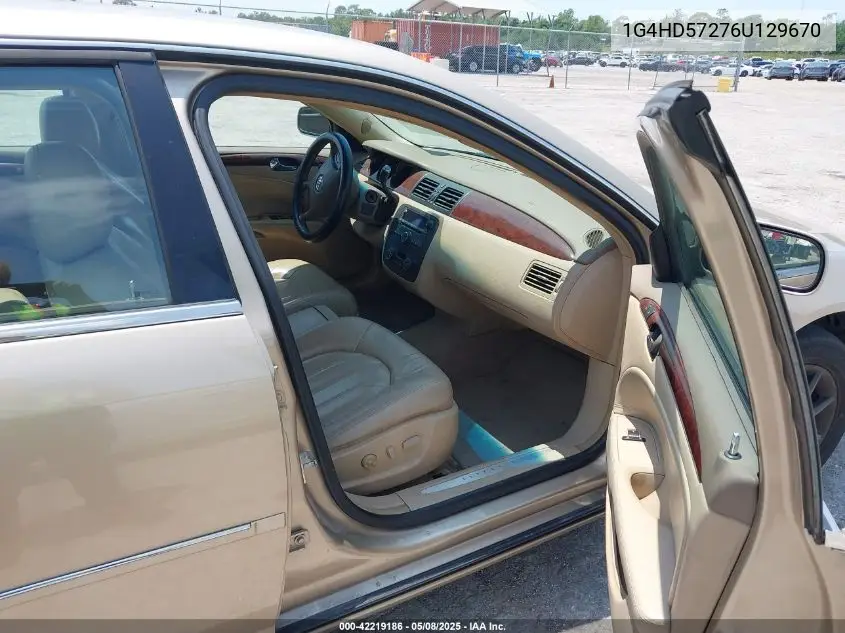 2006 Buick Lucerne Cxl VIN: 1G4HD57276U129670 Lot: 42219186