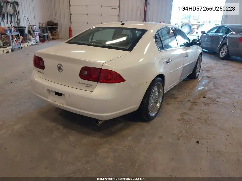 2006 Buick Lucerne Cxl VIN: 1G4HD57266U250223 Lot: 42220179