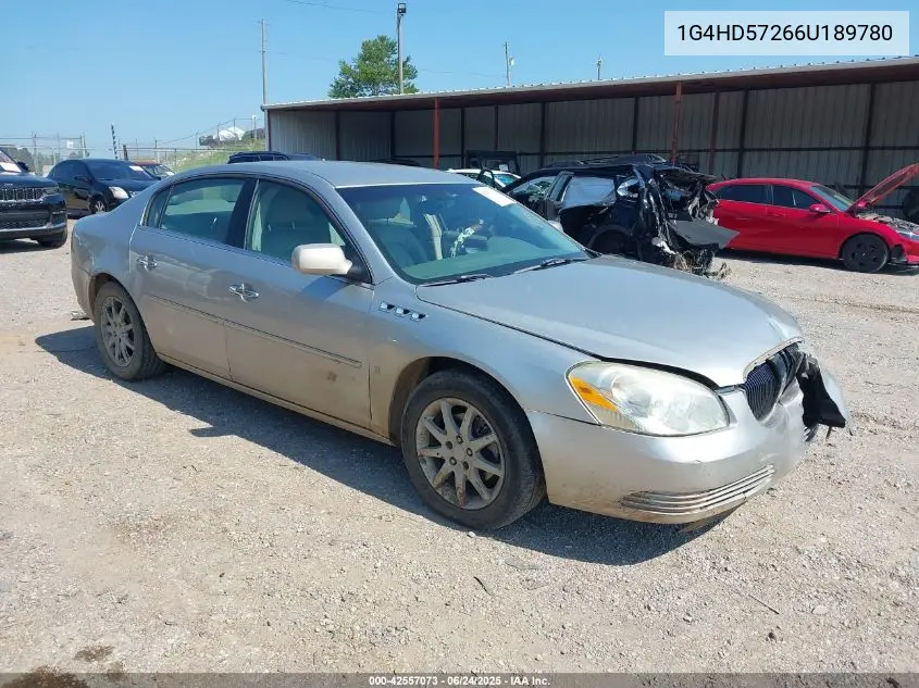 2006 Buick Lucerne Cxl VIN: 1G4HD57266U189780 Lot: 42557073