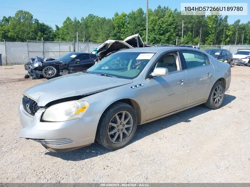 2006 Buick Lucerne Cxl VIN: 1G4HD57266U189780 Lot: 42557073