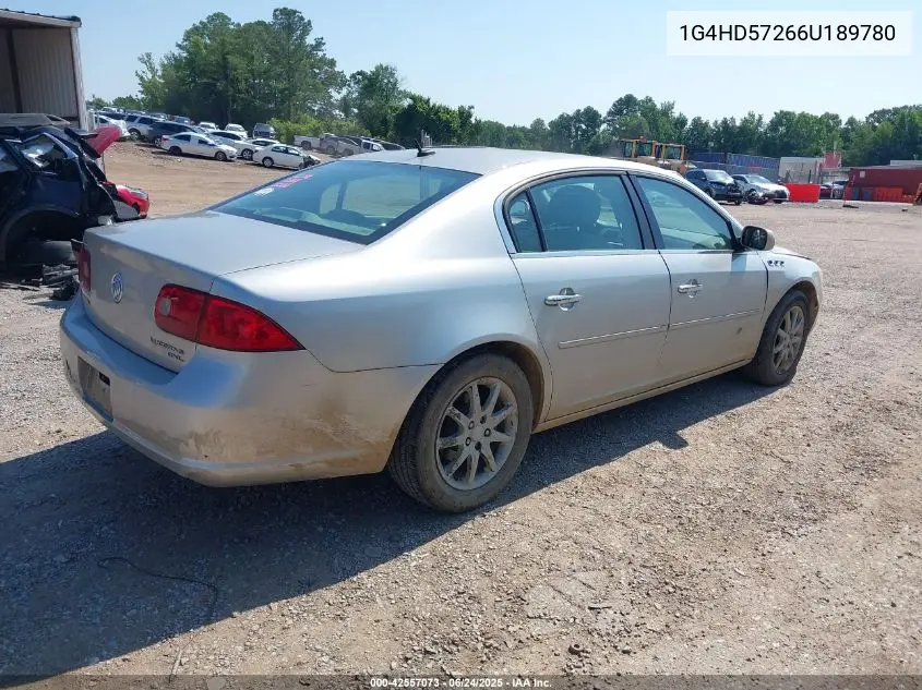 2006 Buick Lucerne Cxl VIN: 1G4HD57266U189780 Lot: 42557073