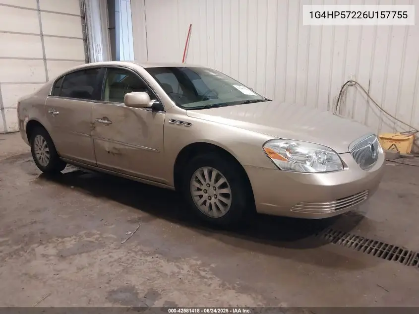 2006 Buick Lucerne Cx VIN: 1G4HP57226U157755 Lot: 42581418