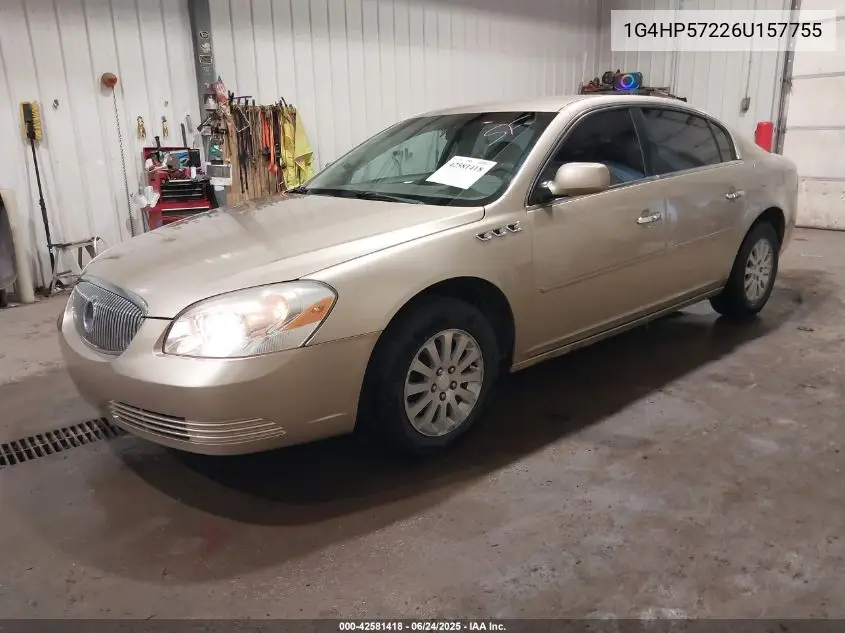 2006 Buick Lucerne Cx VIN: 1G4HP57226U157755 Lot: 42581418