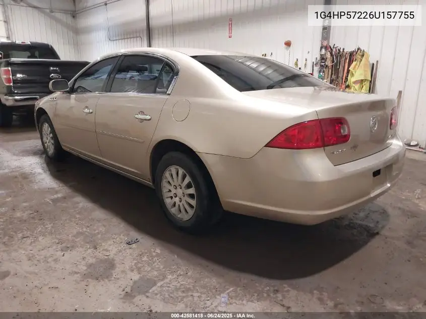 2006 Buick Lucerne Cx VIN: 1G4HP57226U157755 Lot: 42581418