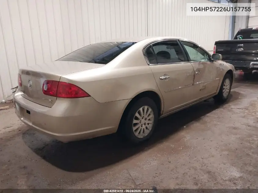 2006 Buick Lucerne Cx VIN: 1G4HP57226U157755 Lot: 42581418