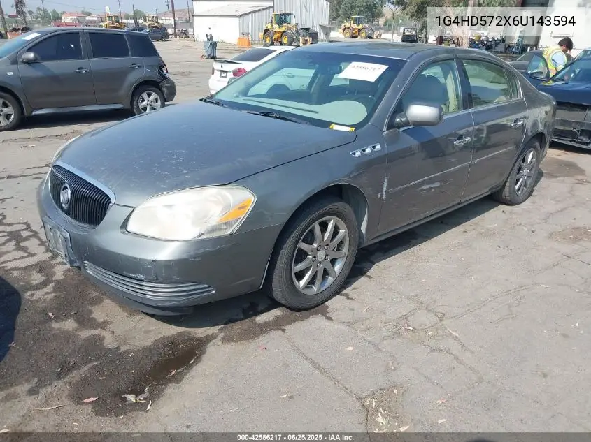 2006 Buick Lucerne Cxl VIN: 1G4HD572X6U143594 Lot: 42586217