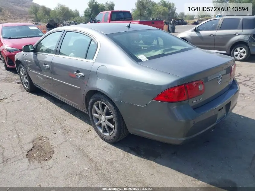 2006 Buick Lucerne Cxl VIN: 1G4HD572X6U143594 Lot: 42586217