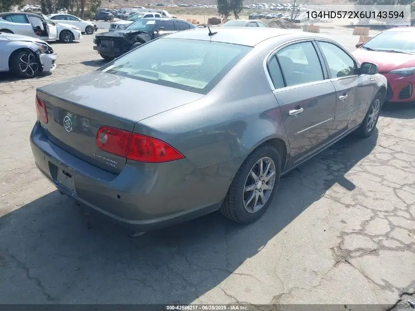 2006 Buick Lucerne Cxl VIN: 1G4HD572X6U143594 Lot: 42586217