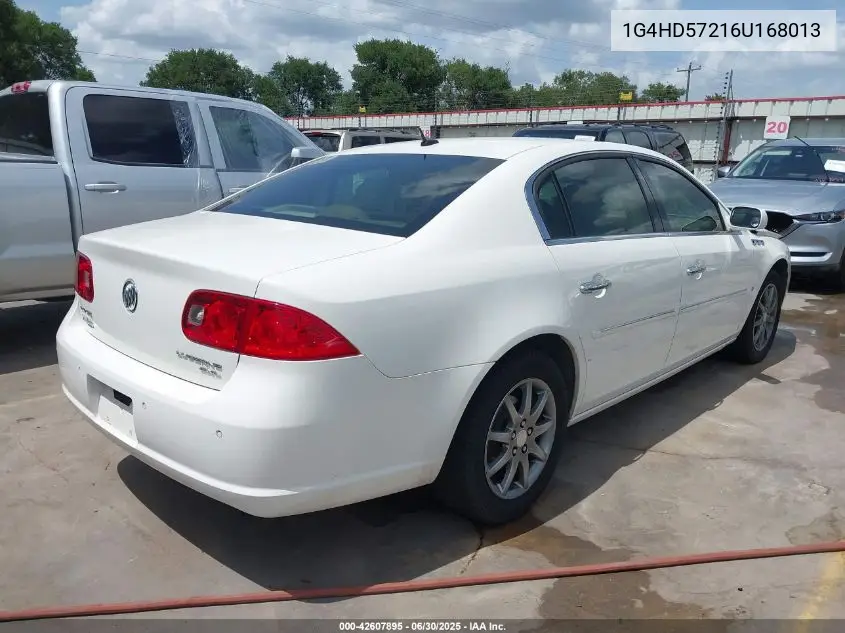 2006 Buick Lucerne Cxl VIN: 1G4HD57216U168013 Lot: 42607895