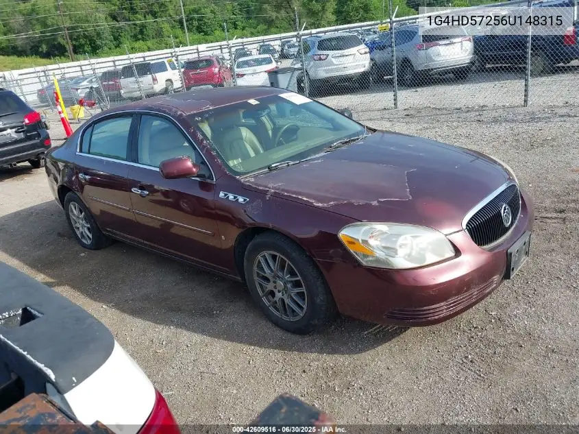 2006 Buick Lucerne Cxl VIN: 1G4HD57256U148315 Lot: 42609516