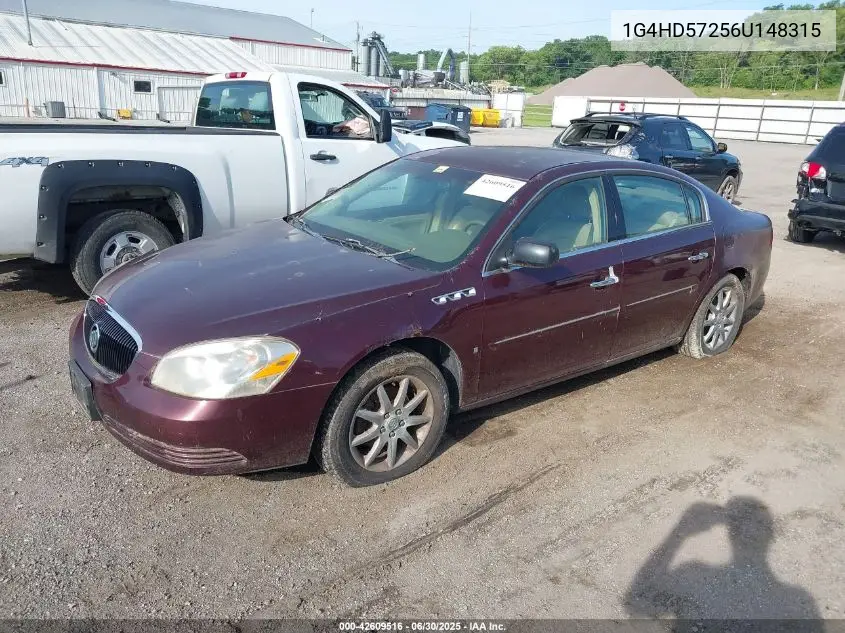 2006 Buick Lucerne Cxl VIN: 1G4HD57256U148315 Lot: 42609516