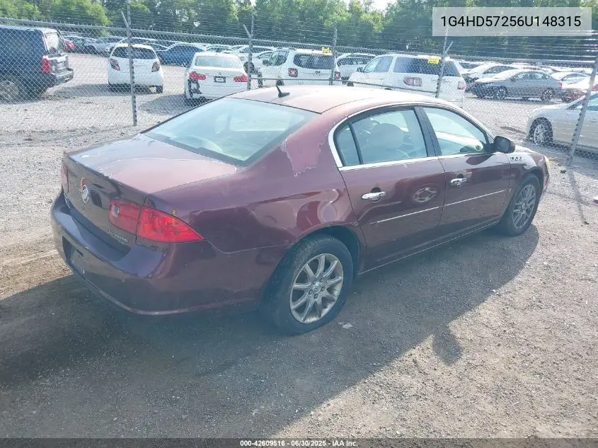 2006 Buick Lucerne Cxl VIN: 1G4HD57256U148315 Lot: 42609516