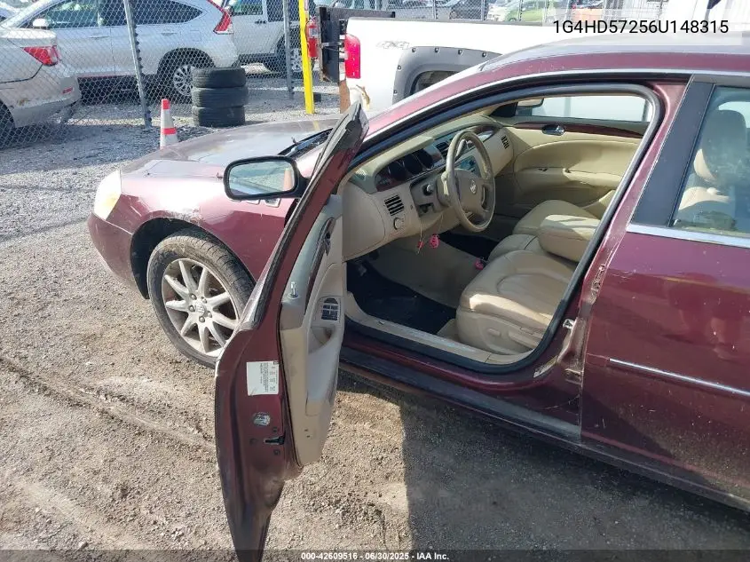 2006 Buick Lucerne Cxl VIN: 1G4HD57256U148315 Lot: 42609516