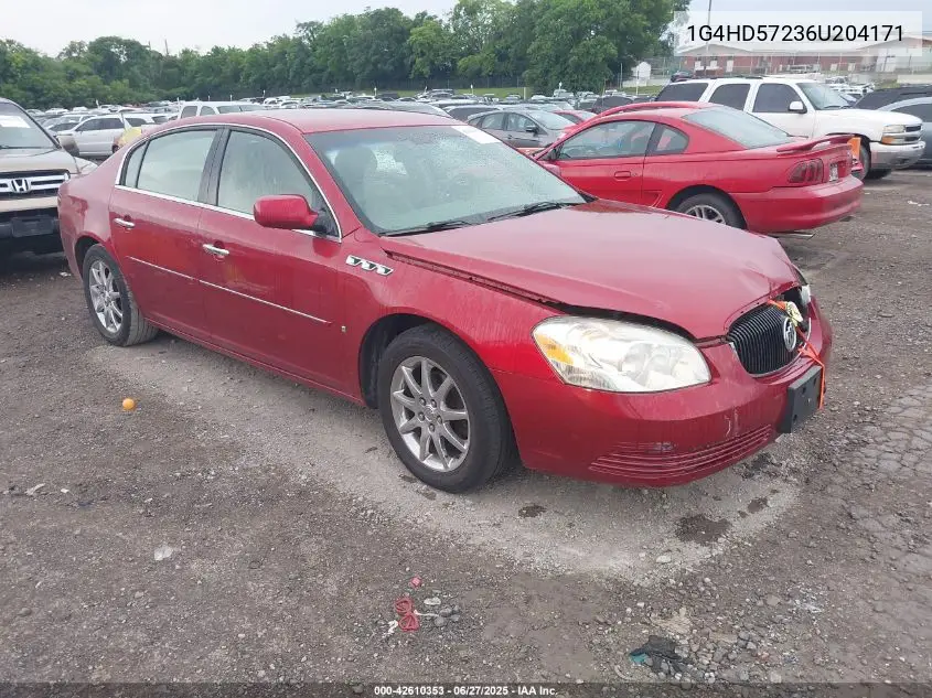 2006 Buick Lucerne Cxl VIN: 1G4HD57236U204171 Lot: 42610353