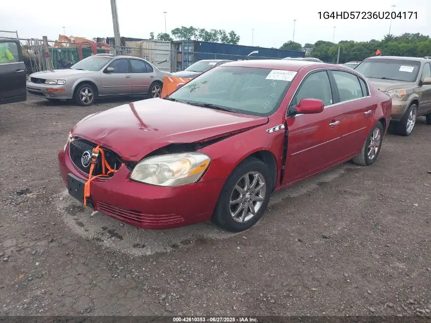 2006 Buick Lucerne Cxl VIN: 1G4HD57236U204171 Lot: 42610353